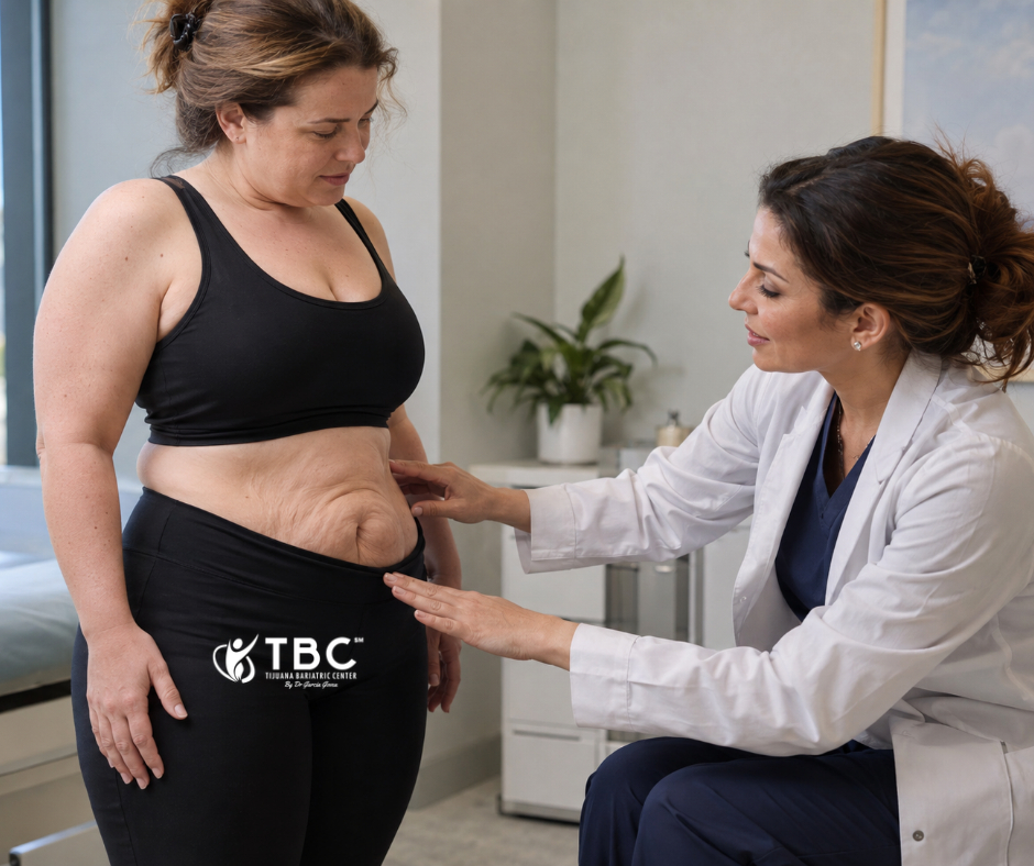 patient consultation for tummy tuck after gastric sleeve or gastric bypass