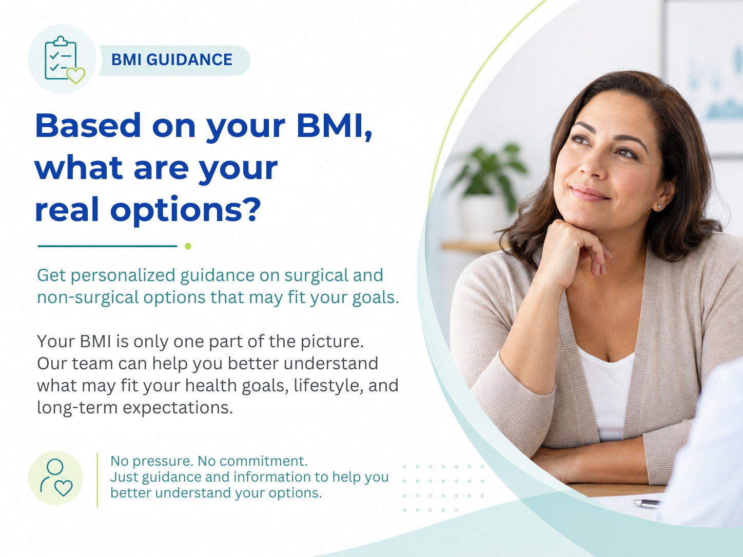BMI guidance and personalized bariatric options